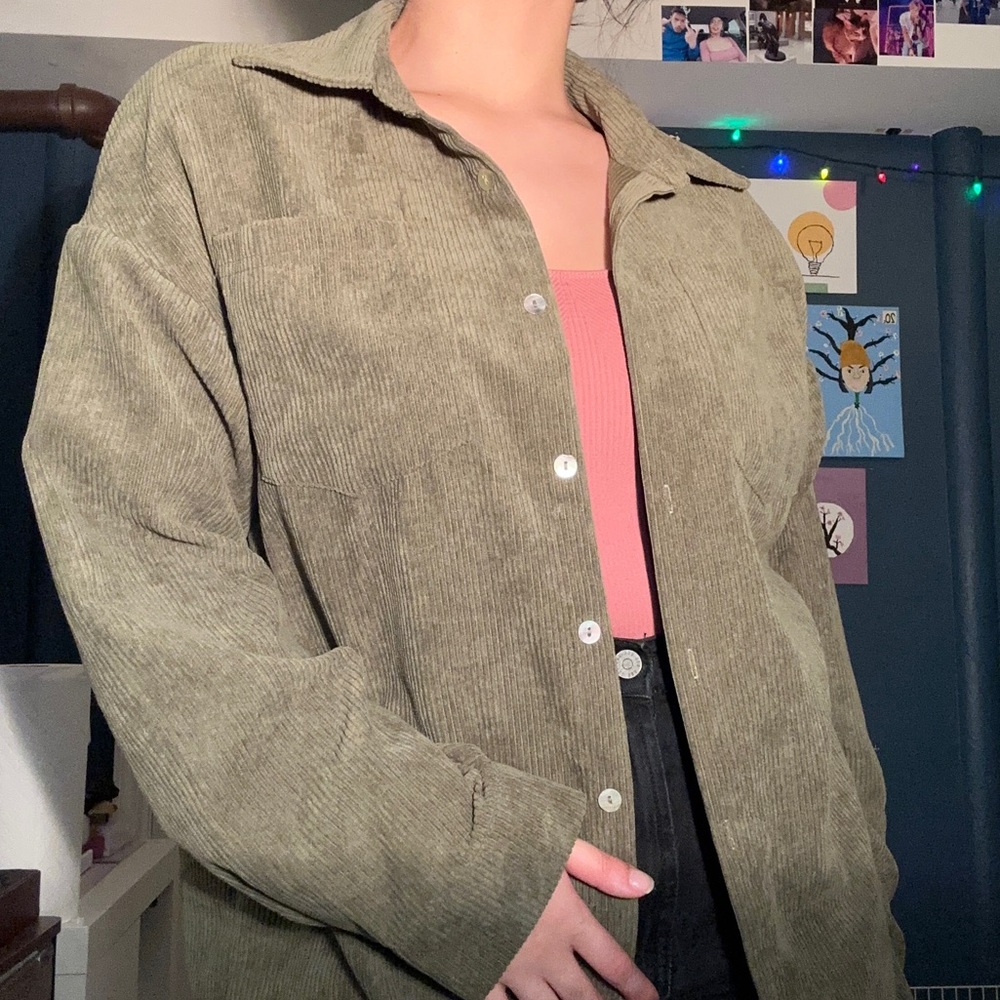 Shein Corduroy Button Down